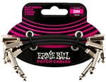 Ernie Ball P06220 Flat Ribbon Patch Cable 3" 3 Pack Front View